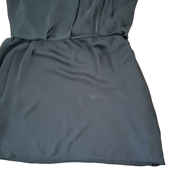 Vanessa Bruno Athe Lace Trim Shift Dress Women’s S Gray Layered Boho Chic Silky - Picture 7 of 9